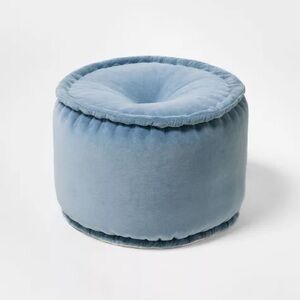 STUDIO MCGEE NWT Cotton Velvet Pouf -Blue
